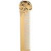 Dioche Pettine per Capelli, Pettine a Molla per Acconciature a Olio Pettine per Barba Tascabile in Lega di Zinco Spazzola per Capelli con Motivo a Teschio per Uomo, Uso per Capelli o Barba Strumento(Oro)