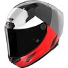 NOLAN Casco X-804 RS Ultra Carbon BLOCCO Grigio Rosso NOLAN