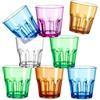 WIYETY Set di 8 Pezzi Bicchieri Bicchieri Acqua Bicchieri in acrilico Riutilizzabile Plastica Colorati Lavabili in Lavastoviglie Set Bicchieri Vino Acqua Vetro Colorati per Succo Birra Acqua Bevande
