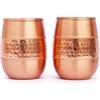 ANCIENTIMPEX ANCIENT IMPEX Set di 2 bicchieri in rame puro per benefici per la salute dell'Ayurveda (11,8 once fluide americane)