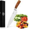 URUMAH Coltello Giapponese Coltello da Cucina Kiritsuke in acciaio ad alto tenore di carbonio con impugnatura in legno e custodia protettiva e confezione Regalo