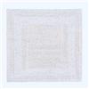 HOMESCAPES Piccolo tappetino da bagno di lusso, 1600 g/m², extra morbido, 100% cotone, reversibile, antiscivolo, lavabile, super assorbente, ad asciugatura rapida, colore: bianco, 50 x 50 cm, quadrato