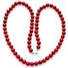 Vifaleno Collana di corallo, naturale, rosso, tondo, 4mm, argento 925