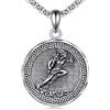 YFN Collana in argento Sterling con ciondolo a forma di dio greco, regalo per donne e uomini