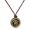 COAI Collana Unisex in Vera Pelle Italiana con Ciondolo di Ossidiana, Collana Ossidiana Nera da Uomo e da Donna con Pendente Maori Koru