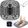 Qilnyeh Massaggiatore Piedi, EMS Massaggiatore per Piedi 6 Modalità e 19 Intensità, EMS Foot Massager per la Circolazione Sanguigna e il Sollievo dal Dolore Muscolare