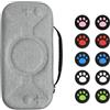 Godneei Custodia Switch 2, Cover rigida portatile con manico per Switch 2 Console, Case protettiva in EVA con tasca porta accessori, Borsa Grigia con Coperture Joystick Accessori
