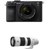 Sony Alpha 7CII di Sony | Fotocamera mirrorless full-frame (compatta, 33 MP, autofocus in tempo reale, 10 fps, video in 4K, display touch orientabile) + Lente SEL2860 + Lente SEL200600G (Nero)