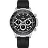TYBERLEY Orologio da polso al quarzo da uomo, classico, 42 mm, impermeabile, cinturino in gomma, luminoso, multifunzione, cronografo