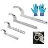 SWAWIS Confezione da 4 Testa Quadrata C Chiave a Gancio Regolabile 19-170mm, Acciaio al Cromo Vanadio, per Ammortizzatori di Motociclette Contatori dell'Acqua Attrezzature Meccaniche