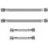 Luxvara 4 Pezzi Tubo Flessibile 3/8 Pollice, Acciaio Inox 304 Tubo Armato per Rubinetto Bagno/Cucina (20cm+10cm) - Flessibile Alta Pressione con Filetto per Lavello, Doccia e Caldaia