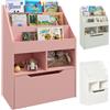 HOMCOM Piccola Libreria per Bambini con Ripiani e Cassetto in MDF