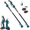 KIT POTATURA MINI MOTOSEGA 6 FORBICE CESOIA A BATTERIA CON ASTA TELESCOPICA 48v