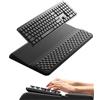 VAYDEER Supporto Polsi Ergonomico con Base per Tastiera - Alza-tastiera 2 in 1 e Cuscino in Memory Foam per Digitazione, Antiscivolo, per Ufficio, Casa o Gaming, Nero