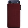 Adore June Classic Rosso-Bordeaux Custodia compatibile con iPhone 17 Pro Max, Tessuto Resistente con Display di Pulizia Effetto