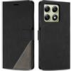 SONWO Cover per Xiaomi 14T, Flip Custodia in PU Pelle, Cover a Libro Portafoglio con Slot per Schede e Supporto Stand per Xiaomi 14T, Nero