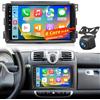 LORPHEIR 8-Core 4+64G Qualcomm Autoradio Android per Mercedes Benz Smart Fortwo 2005-2010, Stereo Touchscreen HD 9 Pollici IPS con CarPlay & Android Auto Wireless, DSP Hi-Res + Telecamera Retromarcia AHD