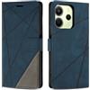SONWO Cover per Redmi Note 14 4G, Flip Custodia in PU Pelle, Cover a Libro Portafoglio con Slot per Schede e Supporto Stand per Redmi Note 14 4G, Blu