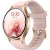 Fitpolo Smartwatch Donna Uomo, 1.32 AMOLED Orologio Fitness Tracker con Effettua/Risposta Chiamate Bluetooth, Contapassi/Cardiofrequenzimetro/Sonno, Impermeabile IP68 per Android iOS Quadrante Rotondo