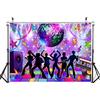 Shamoparty Sfondo Disco, 90, 5 x 3,2 FT, vinile, M005-K, feste