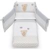 AZZURRA DESIGN Completo Piumone Azzurra Design Contact Art Grigio/Avana