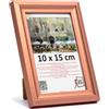 3-B - Cornice portafoto modello Mori in rame rosso - 10 x 15 cm - con vetro acrilico