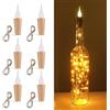 Begonia 6 catene di luci per bottiglie in sughero, 2 m, 20 LED, per bottiglie, in sughero, colore bianco, a forma di fiamma, per bottiglie fai da te, feste, matrimoni, Halloween, decorazioni natalizie