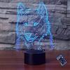 YTDZLTD Creativo 3D Lupo Luce Notturna 16 Colori Mutevoli Telecomando USB Potere Toccare Cambiare Illusione Ottica Lampada Arredamento LED Lampada da Tavolo Bambini Brithday Natale Regalo
