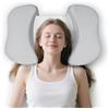 HOMCA Cuscino per Dormire Sulla Schiena, Cuscino di Bellezza Anti-invecchiamento, Antiacne e Anticrespo, Cuscino Cervicale in Memory Foam, Posizione Corretta del Collo e Della Schiena, Grigio