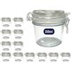 Greenatural 12x Barattoli Vetro Ermetici | 12x350ML | Set Vasetti Contenitori per Alimenti con Coperchio e Chiusura a Clip | Barattolo per Dessert, Alimenti, Conserve