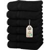 Utopia Towels - Set di Asciugamani Mani (6 Pezzi, 41x 71 cm) - 100% Cotone - Perfezionare per Hotel & Spa - Massima Morbidezza e assorbenza da Parte di (Nero)