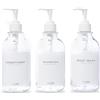 MaisoNovo Flaconi ricaricabili per shampoo e balsamo da | 500 ml Set di 3 flaconi in plastica trasparente con pompetta bianca