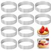 Lytonix 10 Pezzi ø 8 cm Stampo Crostata Microforato, Acciaio Inox 430 Stampi Tondi Microforati, Teglia Microforata per Crostate, Strumenti di Cottura e Cottura DIY per Torte, Pizze, Panini, Ciambelle