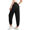 GRECERELLE Pantaloni cargo casual da donna, estivi, da trekking, con elastico in vita, con polsini alle caviglie e 6 tasche, ideali per abbigliamento da esterno, Nero , L