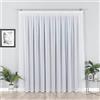 Gardinen Vorhangen Tenda Bianca 300x280 cm (LxA) Stella Lunga Jacquard Con Fettuccia E Piombo Trasparente Per Soggiorno Cucina Camera Da Letto