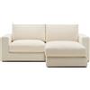 La Forma Divano modulare Alea 3 posti sfoderabile in ciniglia chaise longue destra écru 220 cm