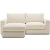 La Forma Divano modulare sfoderabile Alea 3 posti in ciniglia chaise longue sinistra écru 220 cm