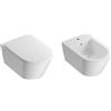 CERAMICA GLOBO - FORTY3 cleanstorm set sospeso vaso + bidet + coprivaso soft 55x36 [bianco lucido] - FNS02BI+FOR23BI+FNS09BI