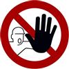 STROBO 10x Adesivi Vietato l'Ingresso Ø 9,5cm Vietato L'Accesso a Persone e Mezzi non Autorizzati per Uso Interno o Esterno con Protezione UV Resistente alle Intemperie Segnali di Obbligo di STROBO