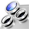 Diruite Pellicola Obiettivo Fotocamera per iPhone 17 Pro/17 Pro Max Vetro Temperato Lens Protector,HD Antigraffio Vetro Fotocamera+Decorazioni Scintillanti Protezione Lente,Argento-Scintillanti