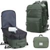 BOXSAM Zaino Sottovuoto Viaggio Con Pompa Zaino Easyjet 45x36x20 Aereo Bagaglio a Mano Zaini 15.6 Pollici Porta PC Casual Impermeabile Daypack Borsa da Cabina per Donna Uomo Verde