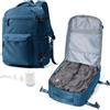 BOXSAM Zaino Sottovuoto Viaggio Con Pompa Zaino Easyjet 45x36x20 Aereo Bagaglio a Mano Zaini 15.6 Pollici Porta PC Casual Impermeabile Daypack Borsa da Cabina per Donna Uomo Blu