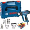 Bosch Professional Termosoffiatore GHG 23-66 (fino a 650 °C, 4 programmi personalizzabili, incl. bocchette, set tubi termorestringenti, L-BOXX)