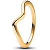 Pandora Timeless - Anello Onda placcato in oro 14k