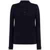 FYL Polo manica lunga - Donna, blu navy, S