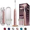 Wagner Stern IntelliBrush Series - Spazzolino elettrico sbiancante con sensore di pressione, 4 modalità di spazzolatura, 3 intensità, 8 testine morbide e una custodia da viaggio di lusso.
