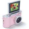 Sxhlseller Camera Digitale FHD 1080p con Sensore da 48 MP, Schermo di Lancio da 2,4 , Zoom 18x, Luce di Riempimento a LED, Auto -timer e Filtri, Punto Compatto e Fotocamera per Viaggi per (Roseo)