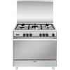 GLEM GAS UN965VI CUCINA A GAS 90X60 5 FUOCHI E FORNO A GAS CON GRILL - INOX