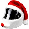 BBDA Copri casco moto Babbo Natale, copri casco moto universale in peluche cappello natalizio, accessori per casco moto, regali di Natale, (rosso) Buon Natale