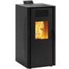 Invicta Stufa a pellet ventilata burano plus nero 8 kw con wi-fi e bluetooth
